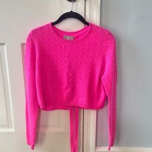 J. Crew Cableknit Cashmere Crop Sweater